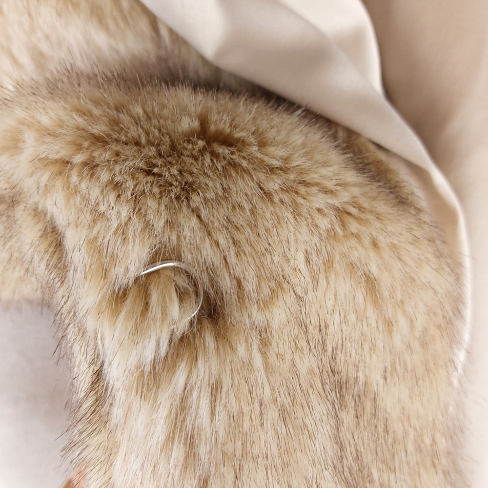 Sanctuary Designed in Las Vegas Womens S Natural Faux Fur Fully Lined Cozy Vest - Picture 10 of 12